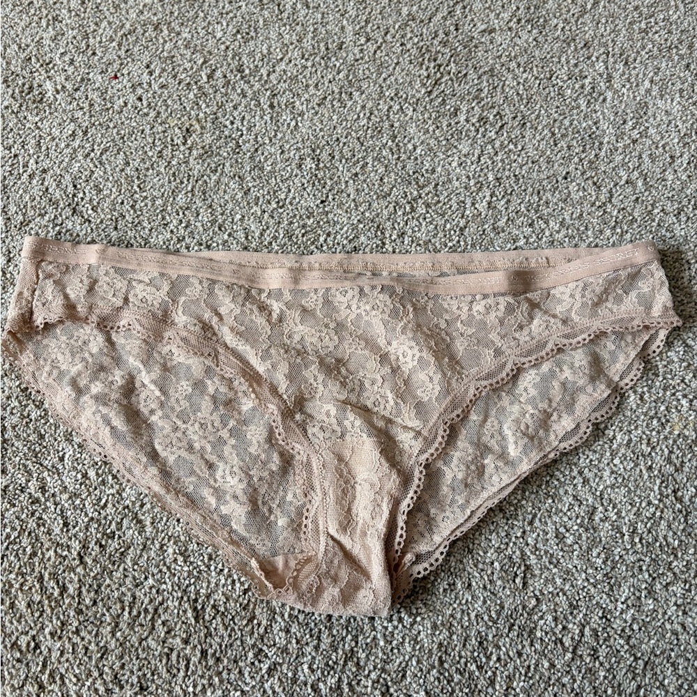 Victoria's Secret Lace Panties in Beige